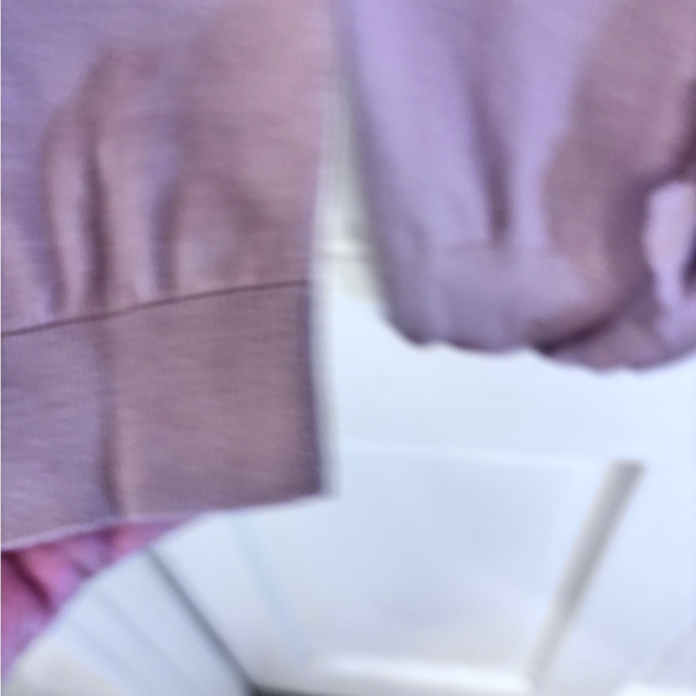 LOFT Lavender Knit Cardigan Snap Down Ruffle Front - Picture 5 of 9